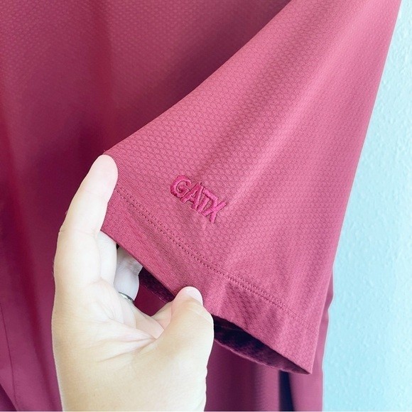 Nike Mens Polo Size large Dri Fit Golf Short Sleeves Maroon Collared - Picture 5 of 8